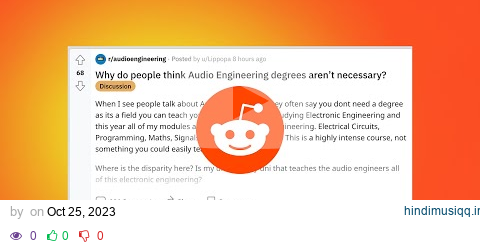 Why do people think Audio Engineering degrees aren't necessary? pagalworld mp3 song download