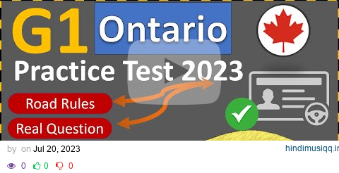 G1 Practice Test 2023 Ontario Road Rules (Real Questions Answers) pagalworld mp3 song download