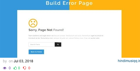 how to create a 404 error page,bootstrap,html and css pagalworld mp3 song download