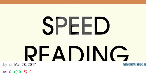 Speed Reading pagalworld mp3 song download