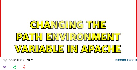 Changing the PATH environment variable in Apache pagalworld mp3 song download