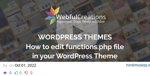 How to edit WordPress theme's functions.php file | Webful Creations pagalworld mp3 song download