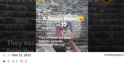 Tourist booed,doused with water 💦 after climbing Mayan Pyramid #fyp #mexico #tourist #shorts #crazy pagalworld mp3 song download