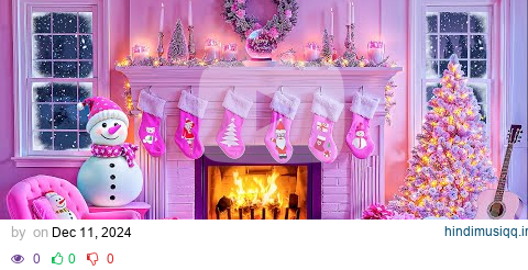 Cozy Pink Christmas Fireplace Ambience ☃️🎀 Instrumental Christmas Music 🎁🎄 Pink Christmas Background pagalworld mp3 song download