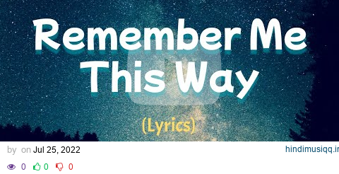 Remember Me This Way (Lyrics) Casper Movie 1995 OST ~ Jordan Hill pagalworld mp3 song download