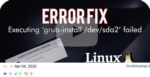 FIX Executing 'grub-install /dev/sda' failed. | Linux Installation (UEFI Mode) pagalworld mp3 song download