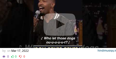 #jamiefoxx singing who let the dogs out #jimmyfallon pagalworld mp3 song download