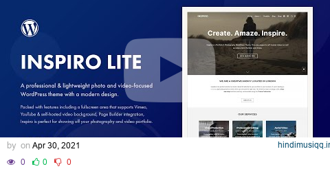 INSPIRO Lite Free WordPress Theme - For Photographers, Videographers and Portfolios pagalworld mp3 song download