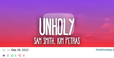 Sam Smith - Unholy ft. Kim Petras pagalworld mp3 song download