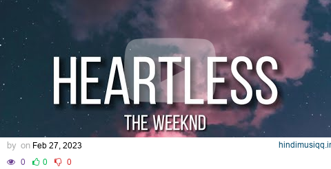 The Weeknd - Heartless (Sped Up + Lyrics) pagalworld mp3 song download