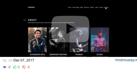 DOWNLOAD - Famous   One Page Music Band Template pagalworld mp3 song download