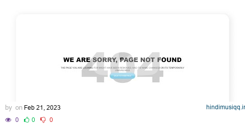 Create a beautiful 404 Error Page using HTML & CSS pagalworld mp3 song download