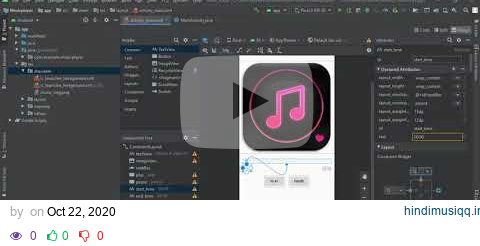 Create Music Player App in Android Studio - UI Design Part [1] pagalworld mp3 song download