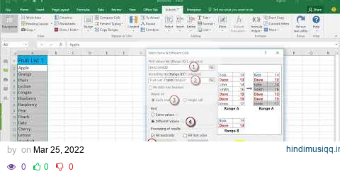 How to compare two columns for (highlighting) missing values in Excel pagalworld mp3 song download