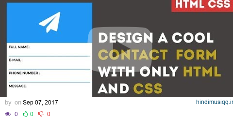 Design cool Contact Form With Only HTML and CSS pagalworld mp3 song download