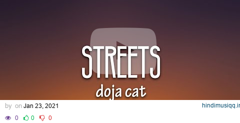 Doja Cat - Streets (Lyrics) [Best Version] pagalworld mp3 song download