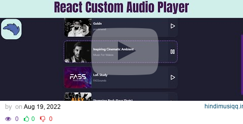 Custom music player with React and Tailwind | React Components #2 pagalworld mp3 song download