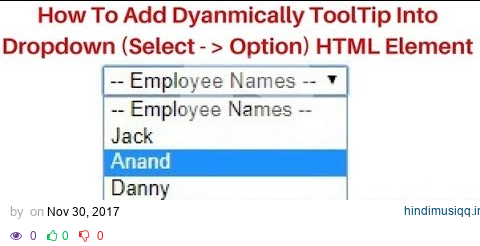 dropdown select option dynamically tooltip using jquery | php pagalworld mp3 song download