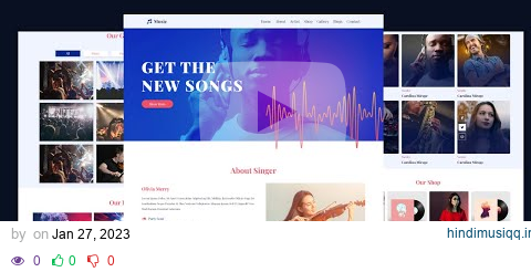 Responsive Music Website Design Using HTML - CSS - JAVASCRIPT pagalworld mp3 song download