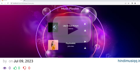 Responsive Music Playlist | Music Player Using HTML / CSS / JavaScript / PHP[WITH SOURCE CODE] pagalworld mp3 song download