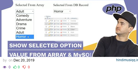 SHOW SELECTED OPTION VALUE FROM ARRAY & MySQL DATABASE USING PHP pagalworld mp3 song download